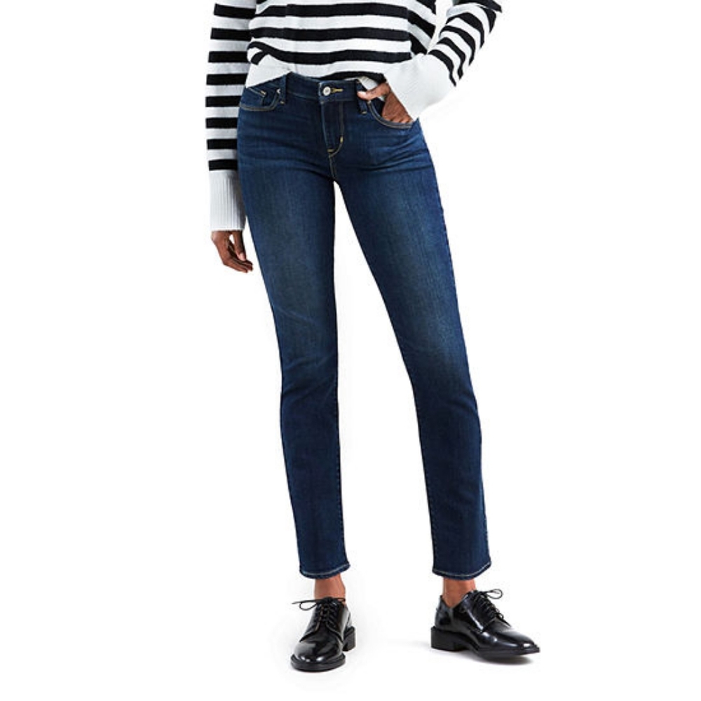 Levi Dark Wash Mid Rise Skinny Jean
